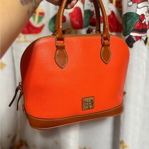 Dooney & Bourke Orange and Brown Satchel